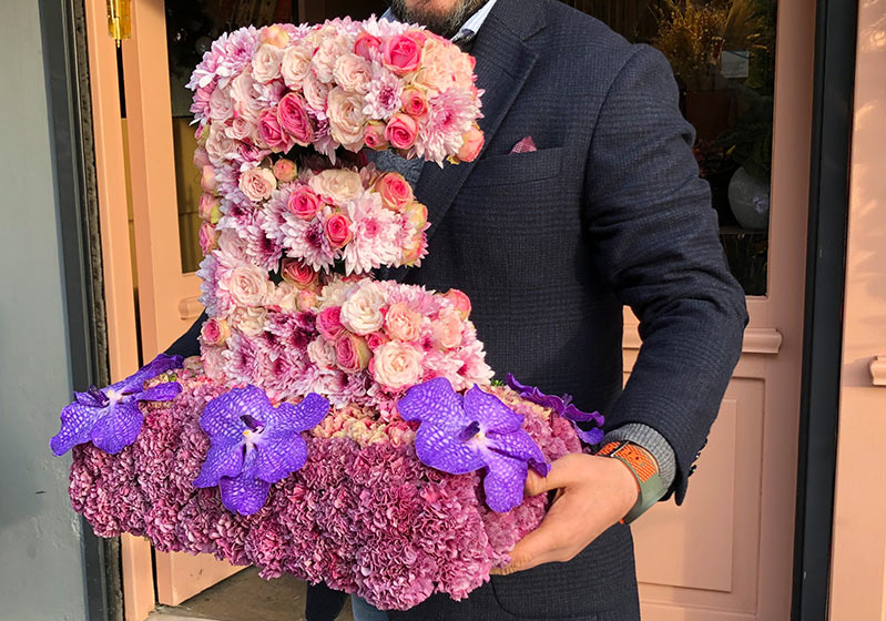 Personalized Letter Flower Arrangements