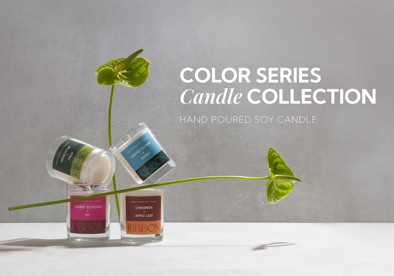 RIBBON Color Series Candle Collection