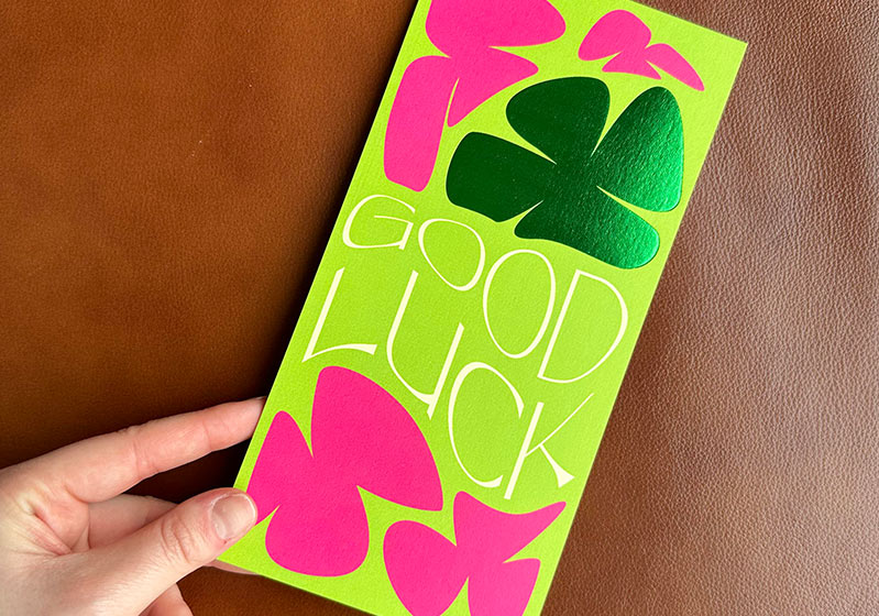 GOOD LUCK Note Card
